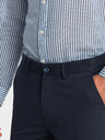 Ombre Clothing Moške polne hlače chino REGULAR FIT temno modre barve Ombre Clothing