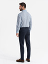Ombre Clothing Moške polne hlače chino REGULAR FIT temno modre barve Ombre Clothing