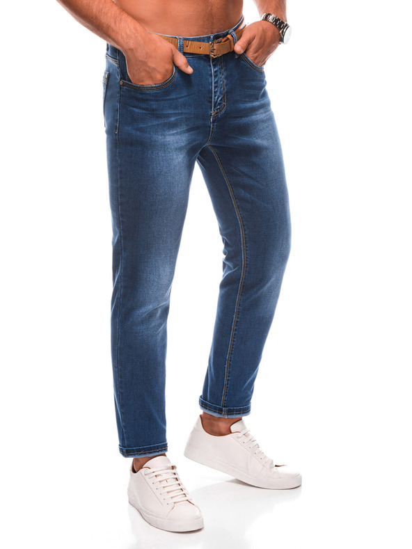 Edoti EDOTI Moške hlače iz džinsa, modre