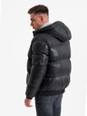 Ombre Clothing Moška topla jakna z rebrastimi zaključki Ombre Clothing