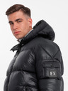 Ombre Clothing Moška topla jakna z rebrastimi zaključki Ombre Clothing