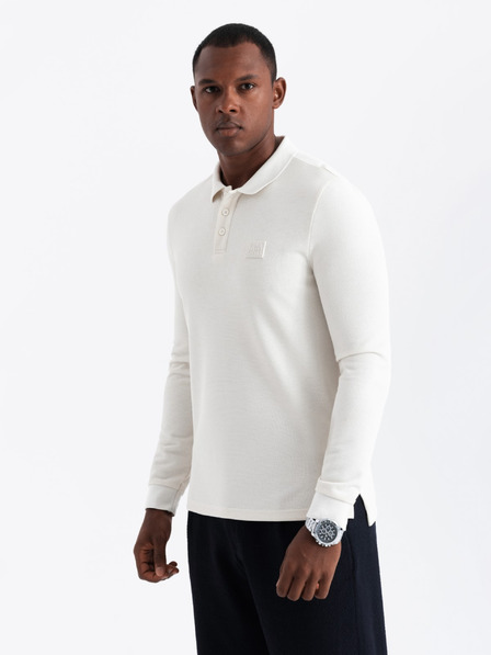 Ombre Clothing Moška polo majica z dolgimi rokavi Ombre Clothing