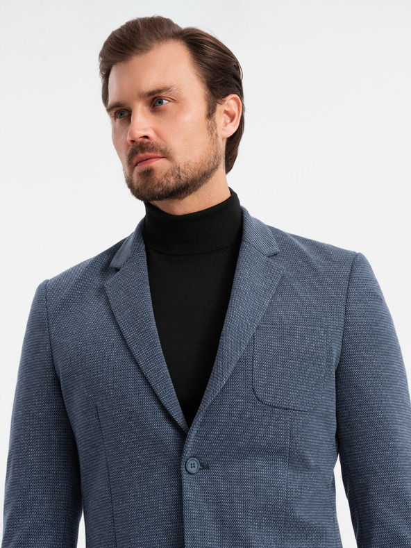 Ombre Clothing Moška strukturirana pletena jakna Ombre oblačila