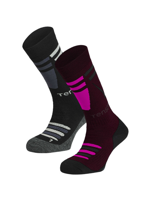 Tenson Unisex smučarske nogavice, 2-pack TENSON Core Ski Socks 2-pack dark purple