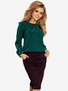 numoco Zelena ženska bluza s prepletom Numoco