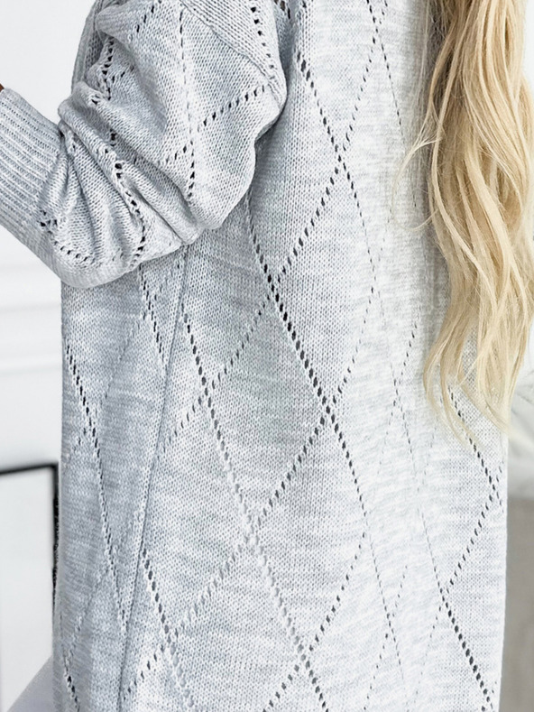 numoco Svetlo siva ženska dolga jopica Numoco