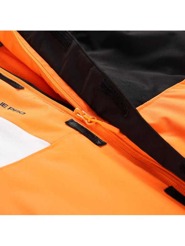 ALPINE PRO Otroška smučarska jakna s ptx snežno membrano ALPINE PRO DEARO neonsko šokantno oranžna