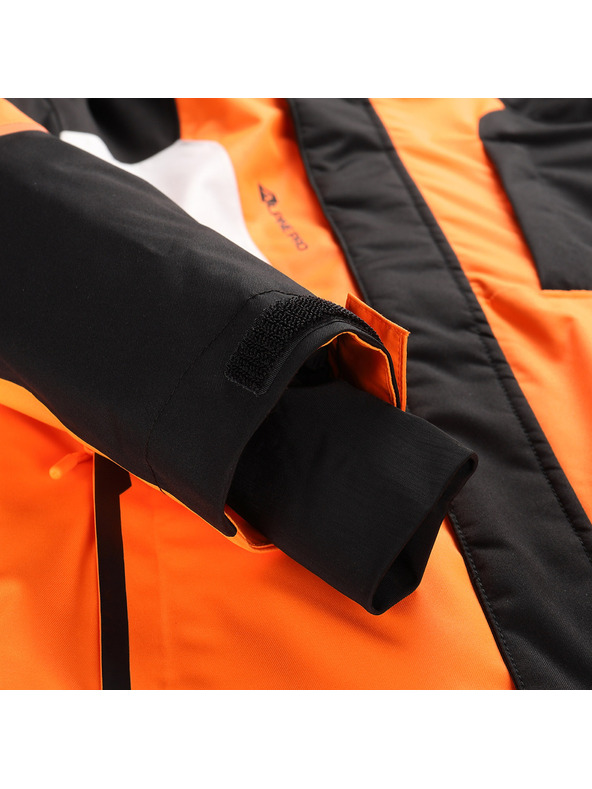 ALPINE PRO Otroška smučarska jakna s ptx snežno membrano ALPINE PRO DEARO neonsko šokantno oranžna