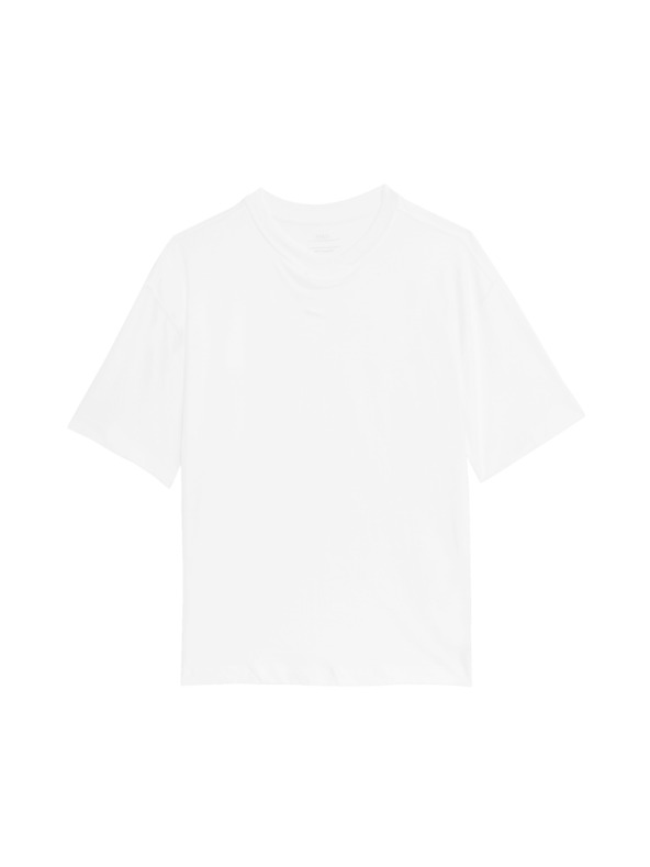 Marks & Spencer Jednofarebné tričko z čistej bavlny (2–16 rokov) Marks & Spencer biela