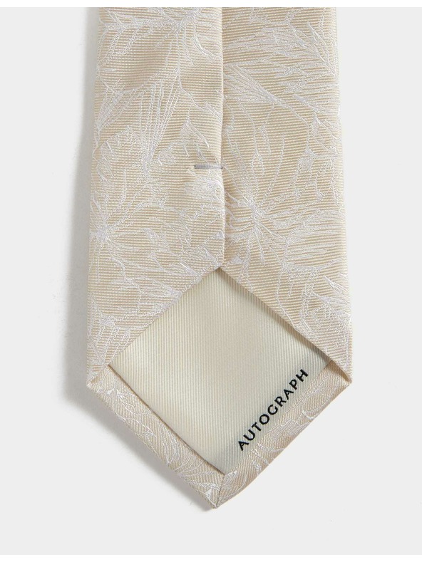 Marks & Spencer Cvetlična kravata Marks & Spencer iz 100-odstotne svile v beli barvi