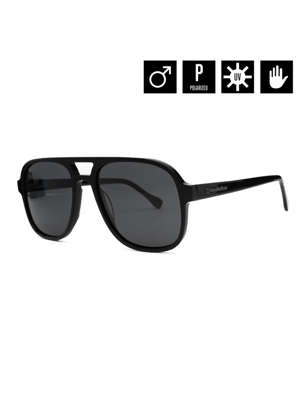 Horsefeathers Sončna očala Corp - sijajna črna/siva HORSEFEATHERS