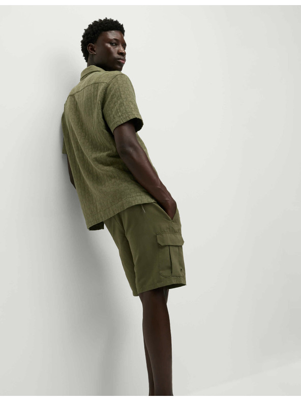 Marks & Spencer Texturovaná košeľa z čistej bavlny v neľahlivej úprave Marks & Spencer zelená