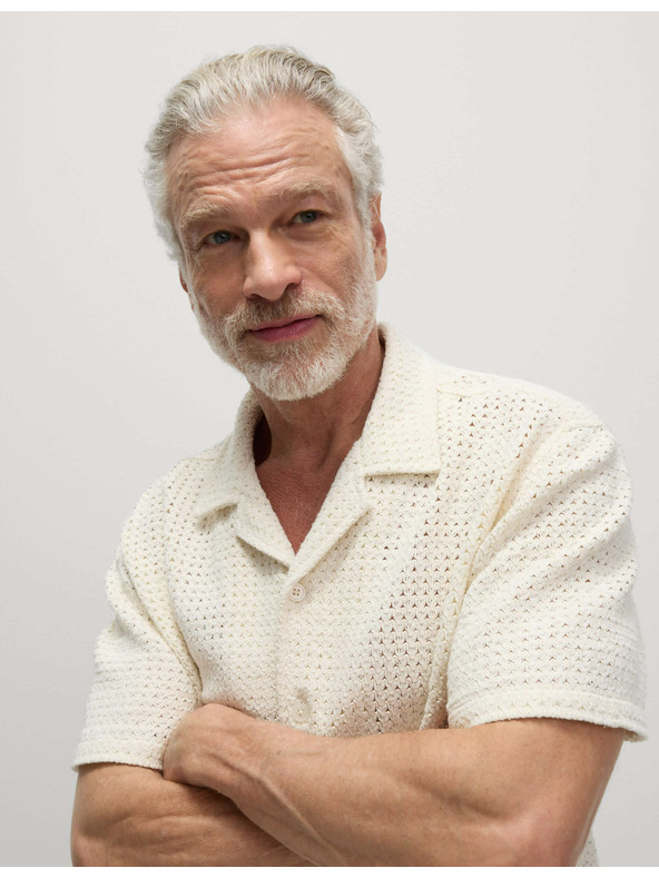 Marks & Spencer Kvačkana srajca iz čistega bombaža Marks & Spencer smetanova