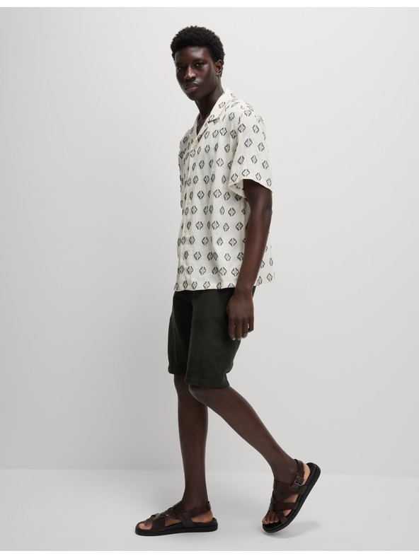 Marks & Spencer Srajca iz čistega bombaža z geometrijskim tiskom Marks & Spencer smetanova