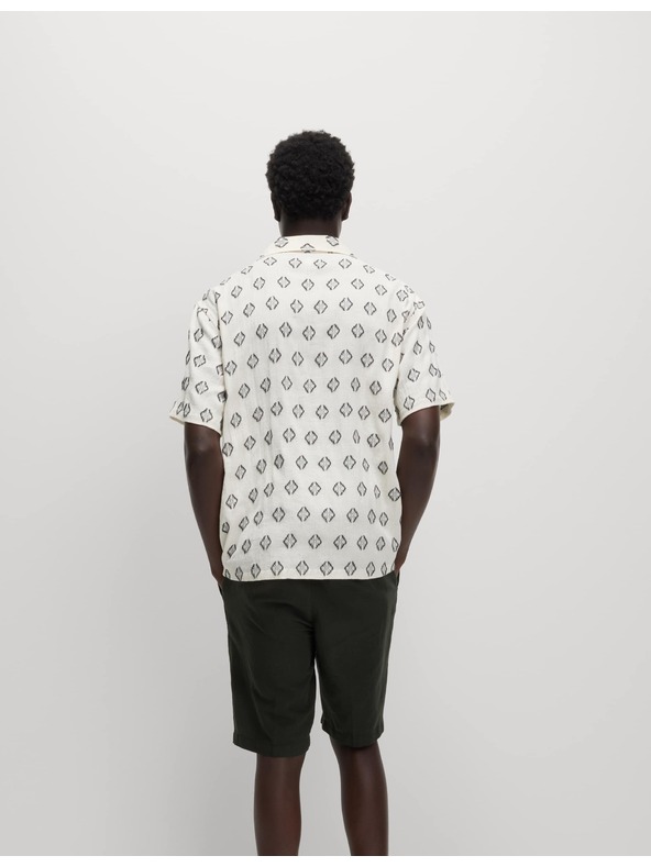 Marks & Spencer Srajca iz čistega bombaža z geometrijskim tiskom Marks & Spencer smetanova