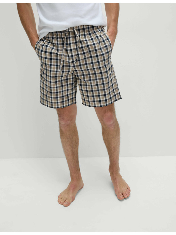 Marks & Spencer 2 kosa pižanskih kratkih hlač iz čiste bombaže s potiskom Marks & Spencer mornarsko modra