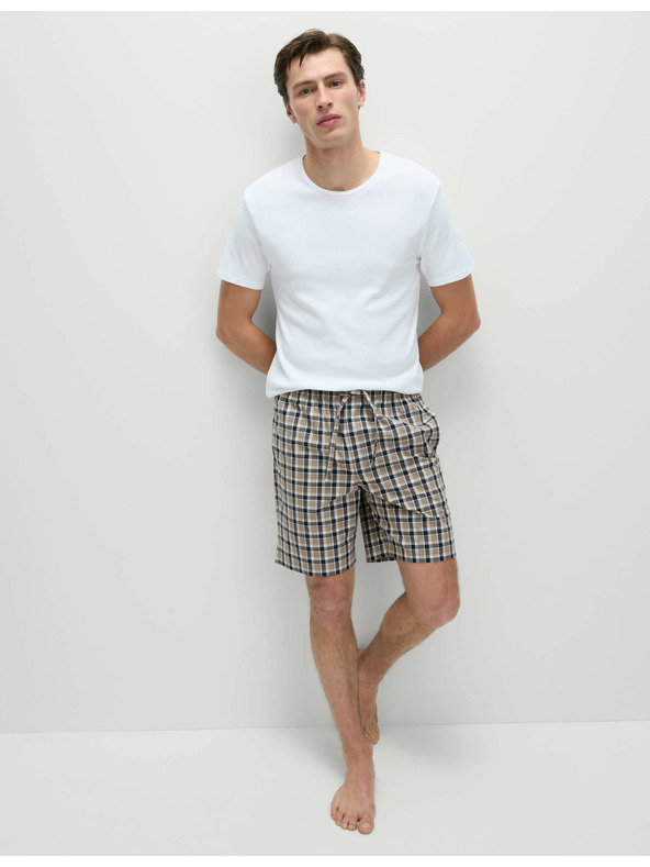 Marks & Spencer 2 kosa pižanskih kratkih hlač iz čiste bombaže s potiskom Marks & Spencer mornarsko modra