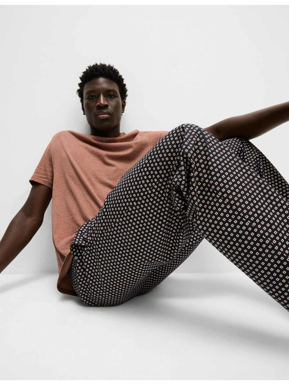 Marks & Spencer Pyžamová súprava z čistej bavlny s geometrickým potlačou Marks & Spencer oranžová