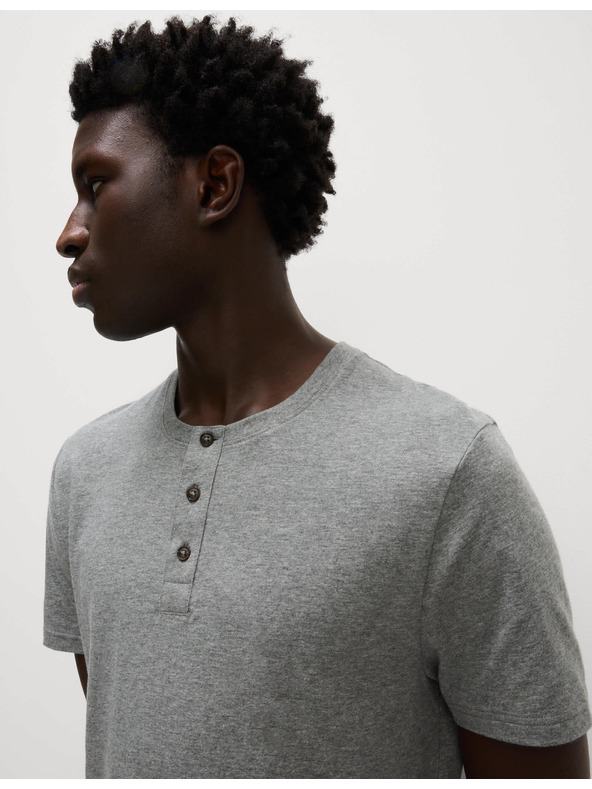 Marks & Spencer Karirasta pižanska garnitura Ombre iz čiste bombaže Marks & Spencer siva