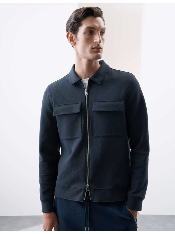 Marks & Spencer Sako s vysokým podielom bavlny Marks & Spencer námorníckej modrej farby