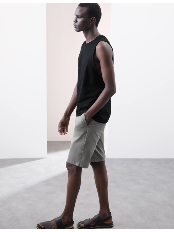 Marks & Spencer Tielkový top z čistej bavlny Supima® s výstrihom ku krku Marks & Spencer čierny