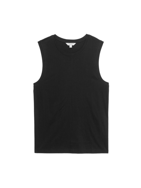 Marks & Spencer Tielkový top z čistej bavlny Supima® s výstrihom ku krku Marks & Spencer čierny