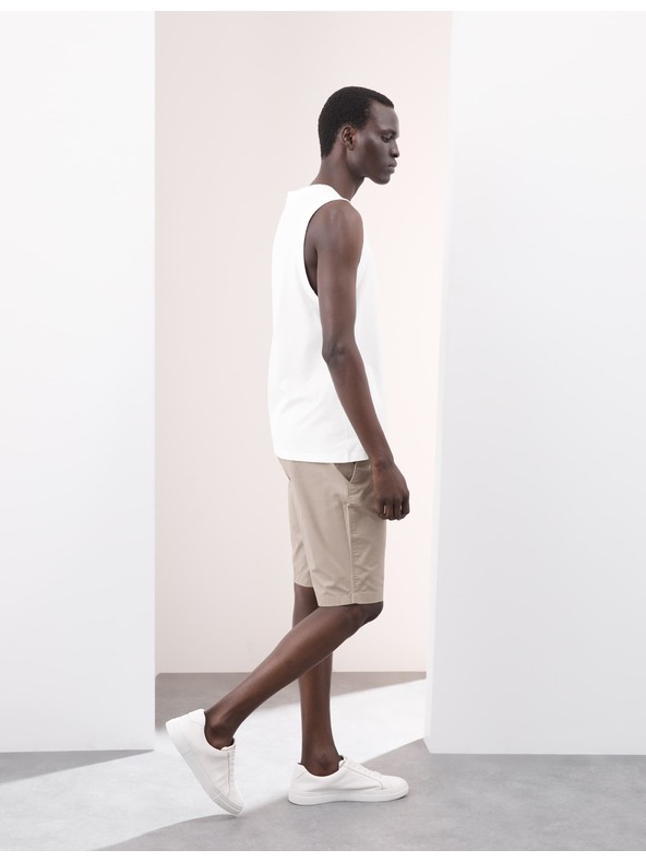 Marks & Spencer Tielkový top z čistej bavlny Supima® s výstrihom ku krku Marks & Spencer biely