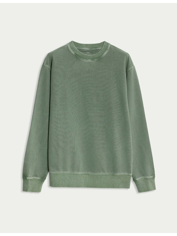 Marks & Spencer Barvana jopa iz čiste bombaže Marks & Spencer zelena