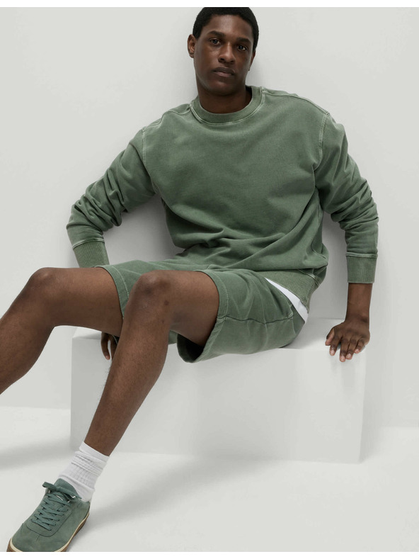 Marks & Spencer Barvana jopa iz čiste bombaže Marks & Spencer zelena