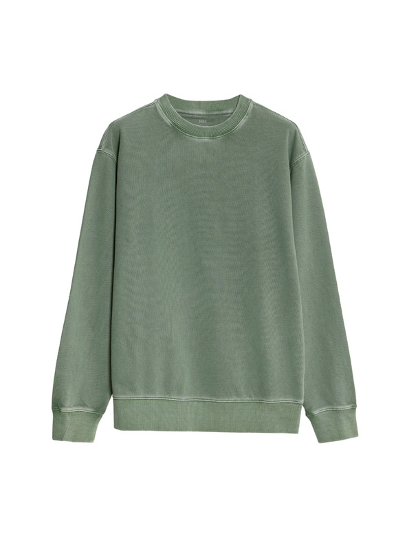 Marks & Spencer Barvana jopa iz čiste bombaže Marks & Spencer zelena