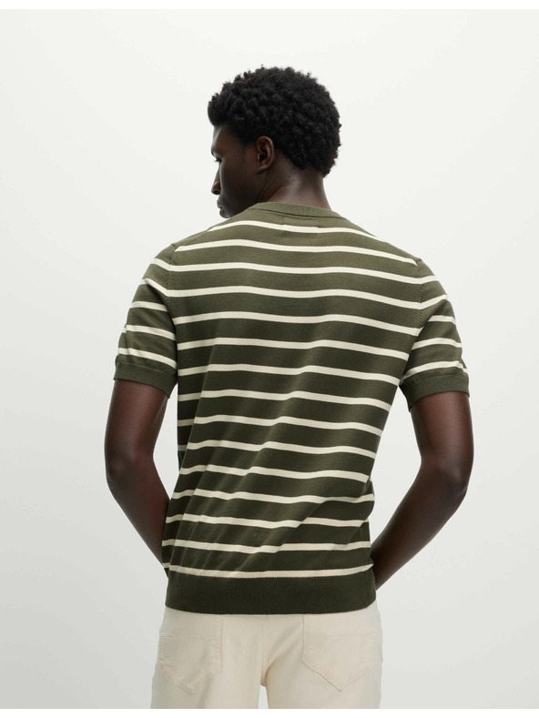 Marks & Spencer Pruhované tričko s vysokým podielom bavlny Marks & Spencer zelené