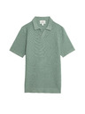 Marks & Spencer Pletené polo tričko so špirálovým golierom, z čistej bavlny Marks & Spencer zelené