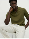 Marks & Spencer Pletena polo majica z visokim deležem bombaža Marks & Spencer zelena
