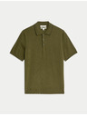 Marks & Spencer Pletena polo majica z visokim deležem bombaža Marks & Spencer zelena