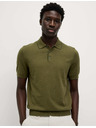 Marks & Spencer Pletena polo majica z visokim deležem bombaža Marks & Spencer zelena