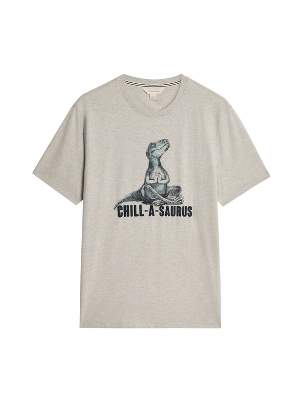 Marks & Spencer Pižamska majica iz čistega bombaža z grafičnim motivom dinozavrov Marks & Spencer bež