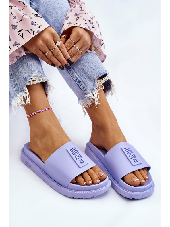 BIG STAR SHOES Modni ženski copati Big Star - svetlo vijolične barve: