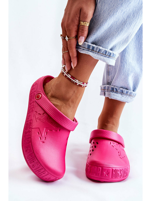 BIG STAR SHOES Ženski svetli copati Kroks Big Star