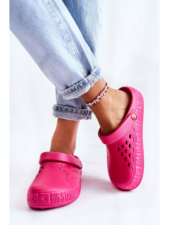 BIG STAR SHOES Ženski svetli copati Kroks Big Star