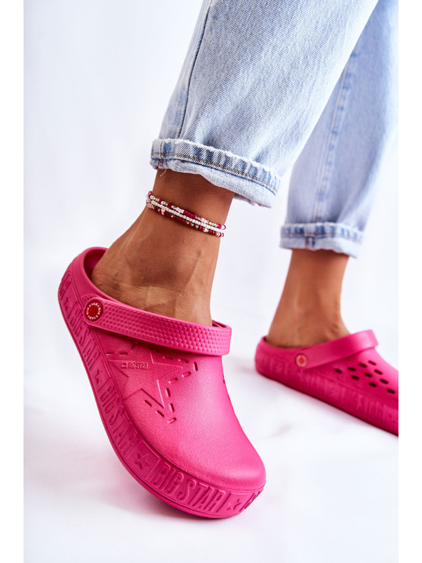 BIG STAR SHOES Ženski svetli copati Kroks Big Star