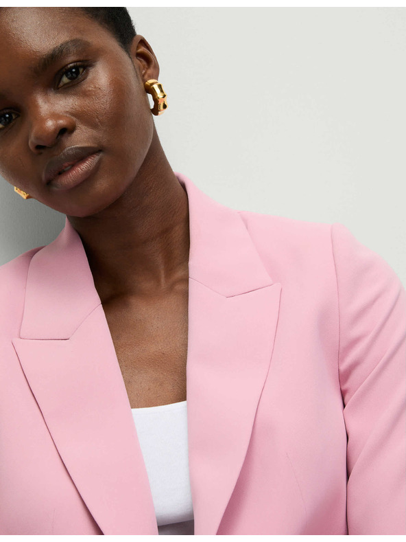 Marks & Spencer Enovrstni blazer, sproščen kroj Marks & Spencer roza