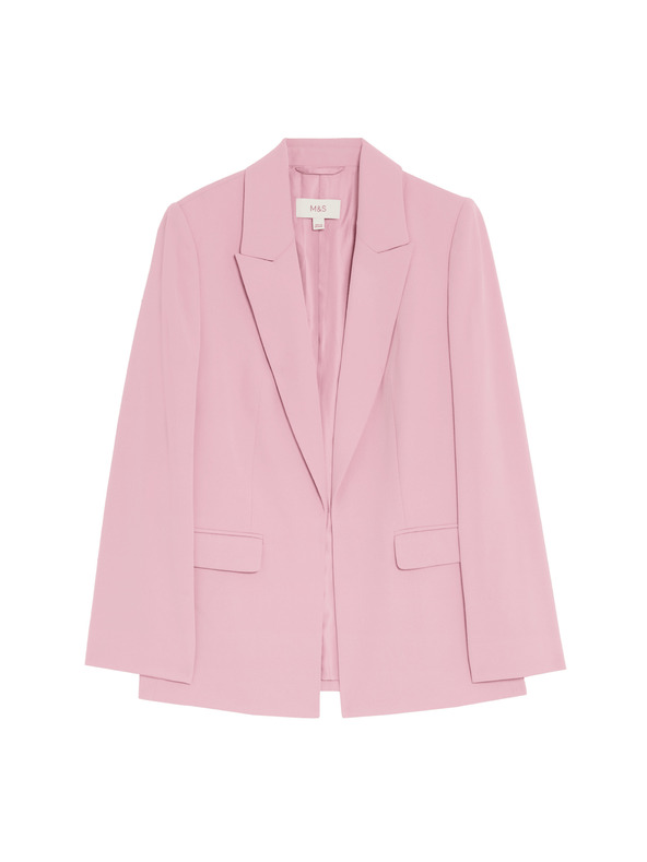 Marks & Spencer Enovrstni blazer, sproščen kroj Marks & Spencer roza