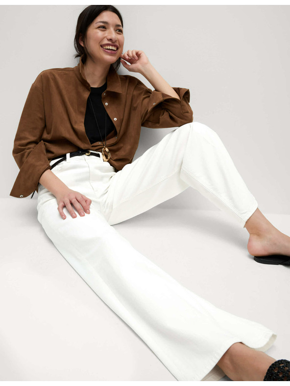 Marks & Spencer Elegantné džínsy s širokými nohavicami a vysokým pásom Marks & Spencer