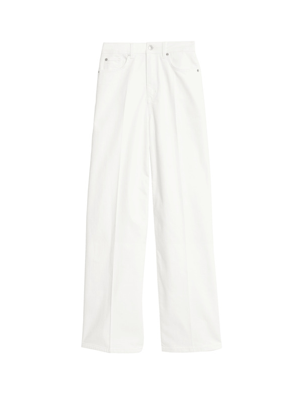 Marks & Spencer Elegantné džínsy s širokými nohavicami a vysokým pásom Marks & Spencer