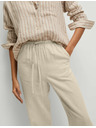 Marks & Spencer Hlače z vrvico, oženimi hlačnicami in visokim deležem lanu Marks & Spencer bež