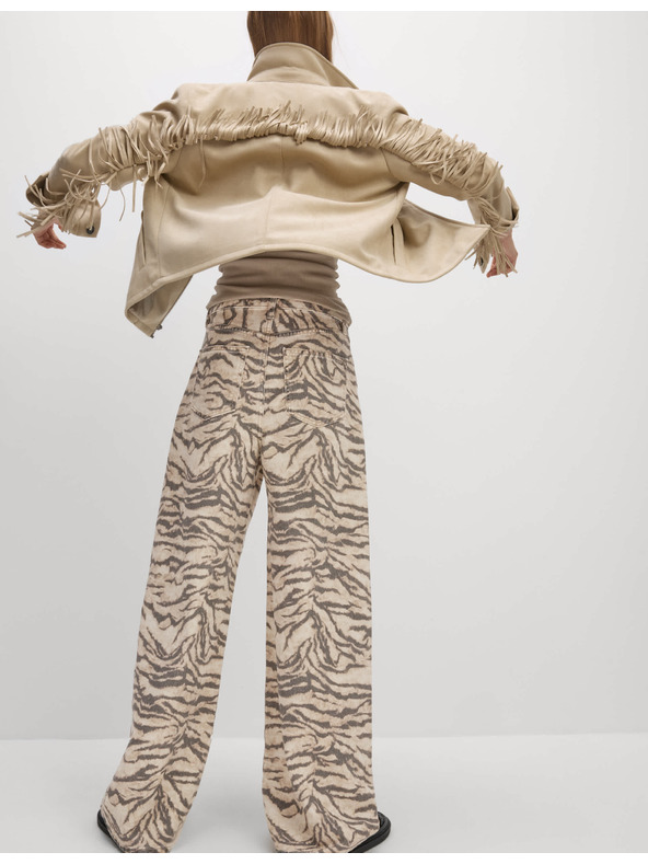 Marks & Spencer Džínsy so širokými nohavicami a zvieracou potlačou Marks & Spencer