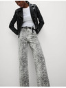 Marks & Spencer Jeans hlače z živalskim motivom, ravnih hlačnic in visokim pasom Marks & Spencer