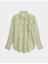 Marks & Spencer Prugasta srajca velikosti maxi iz čistega lanu Marks & Spencer zelena
