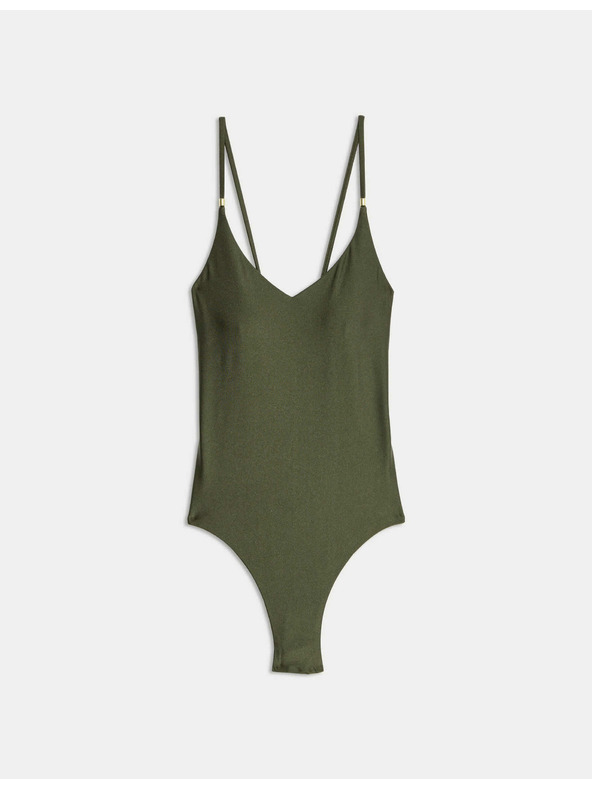 Marks & Spencer Plavky s V-výstrihom a ozdobným lemovaním Marks & Spencer zelená