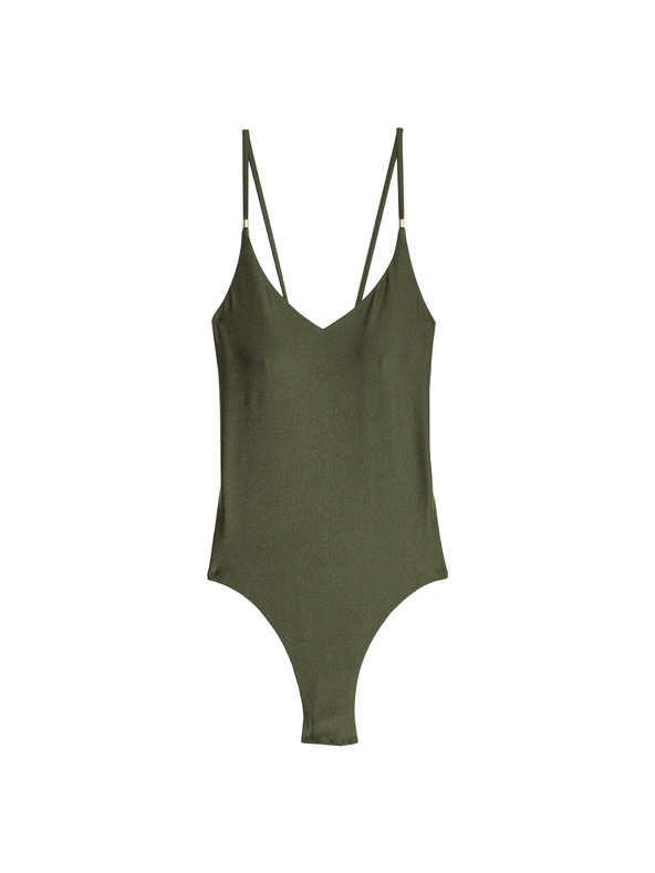 Marks & Spencer Plavky s V-výstrihom a ozdobným lemovaním Marks & Spencer zelená